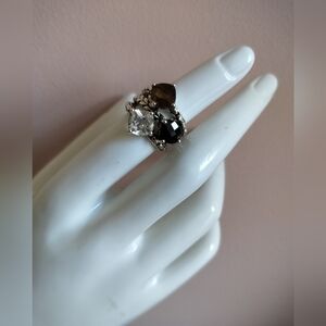 John Hardy Gemstone Sterling  Silver and Black Statement Ring